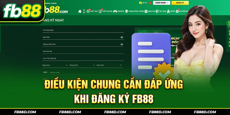 Điều kiện chung cần đáp ứng khi đăng ký FB88